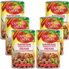 California Garden premium fava beans ready-to-eat in bowl, versatile for salads and sides.