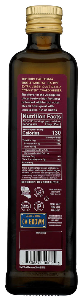 California Olive Ranch California Reserve Arbequina bottle-pour drizzles greens and pestos