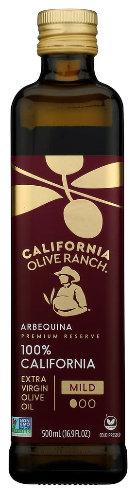 California Olive Ranch California Reserve Arbequina bottle with bright fruity aroma for salads