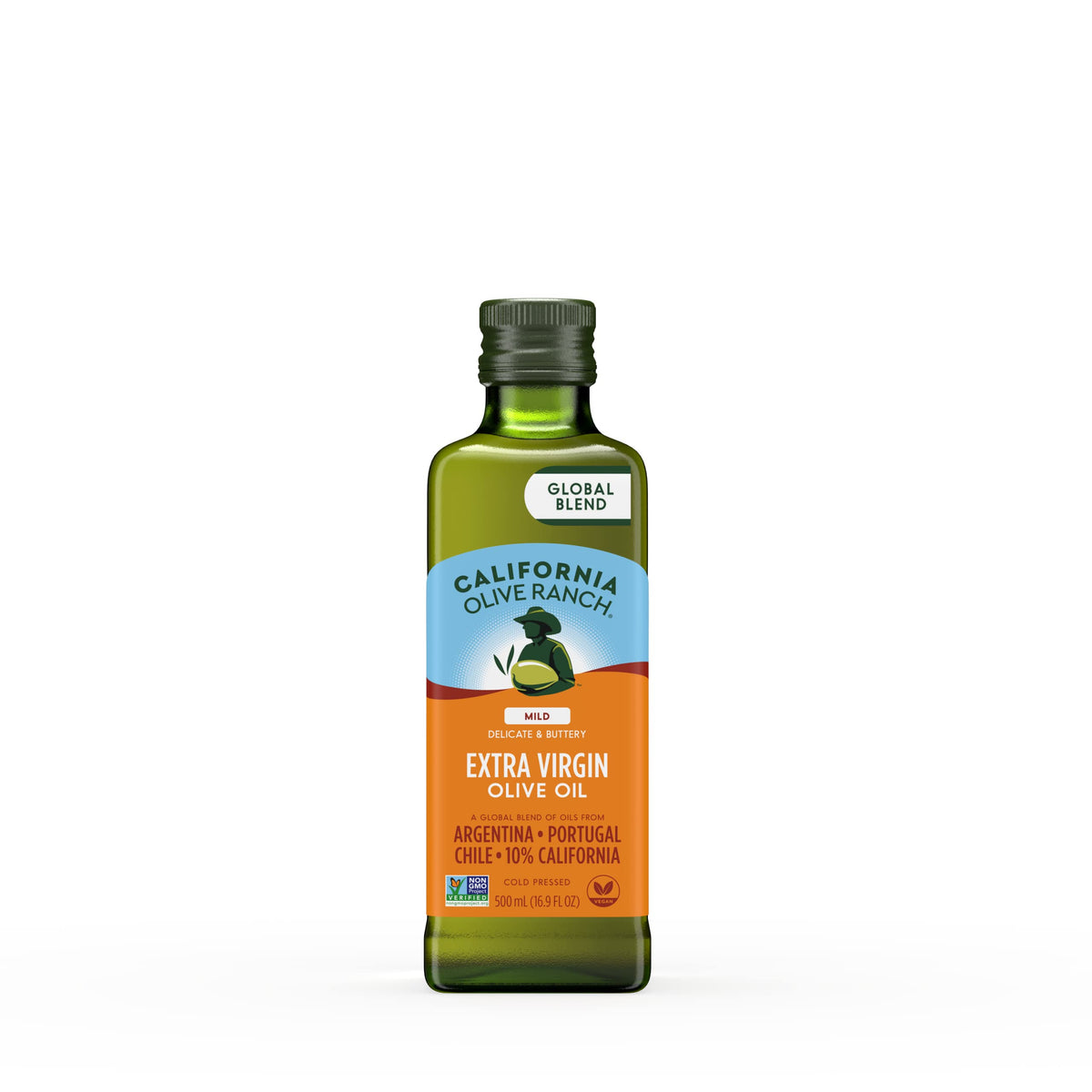 California Olive Ranch Global Blend Mild EVOO bottle for everyday cooking.