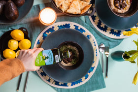 California Olive Ranch Global Blend Mild EVOO in a kitchen scene for versatile meals.