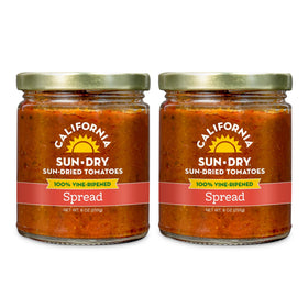 California Sun Dry sun-dried tomato spread jar close-up, showcasing rich flavor ideal for cooking.