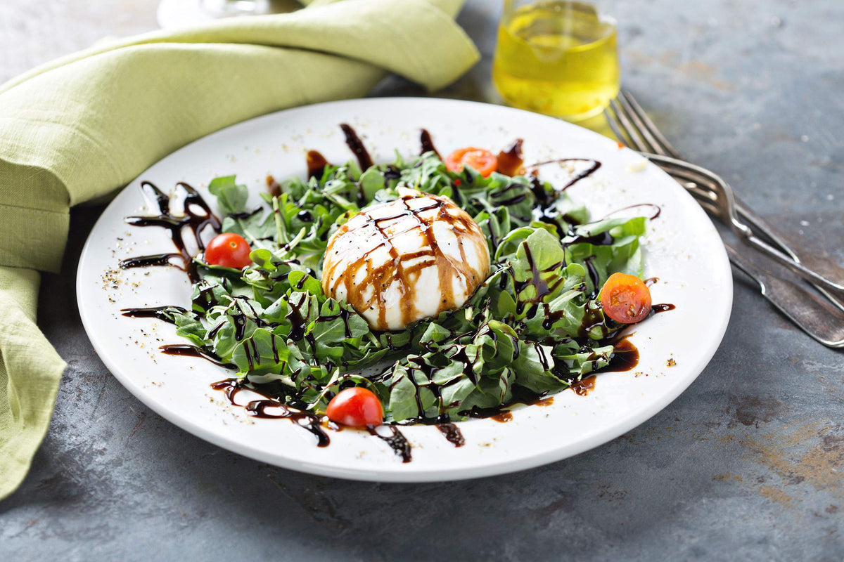 Calivirgin balsamic vinegar velvety texture bottle close-up for gourmet meals