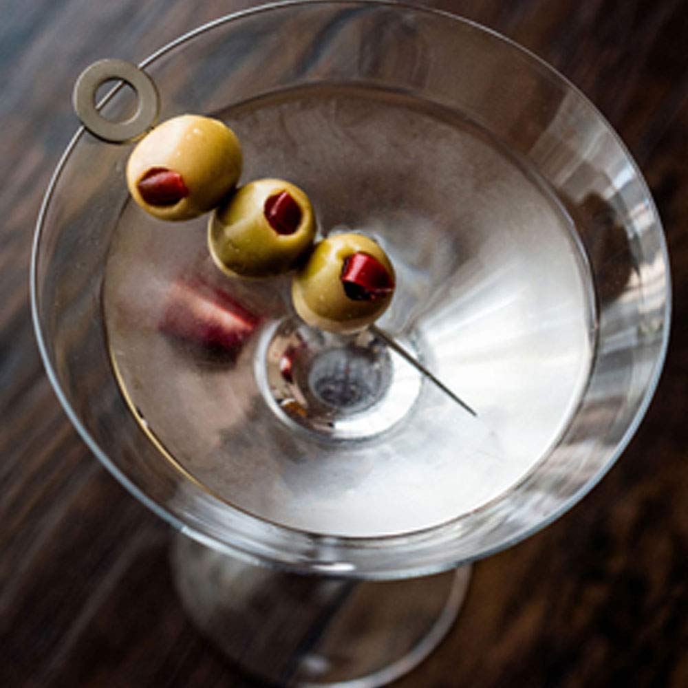 Calivirgin Dirty Martini Mix olives on display emphasize organic quality and flavor.