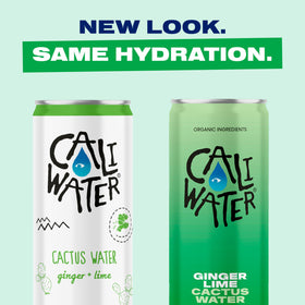 CALIWATER 12-pack box showing convenient plant-based hydration for families