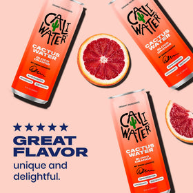 CALIWATER bottle side view emphasizes ergonomic design for easy grabbing.