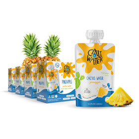 CALIWATER kids pineapple pouch offers tasty hydration with natural electrolytes for active kids