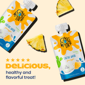 CALIWATER spill-proof pouch close-up emphasizes portable kids hydration
