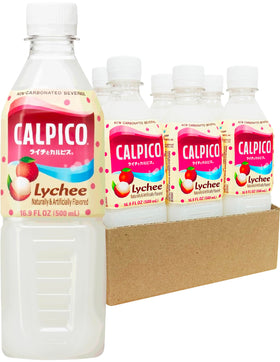 CALPICO Lychee bottle pouring to show smooth, refreshing texture.