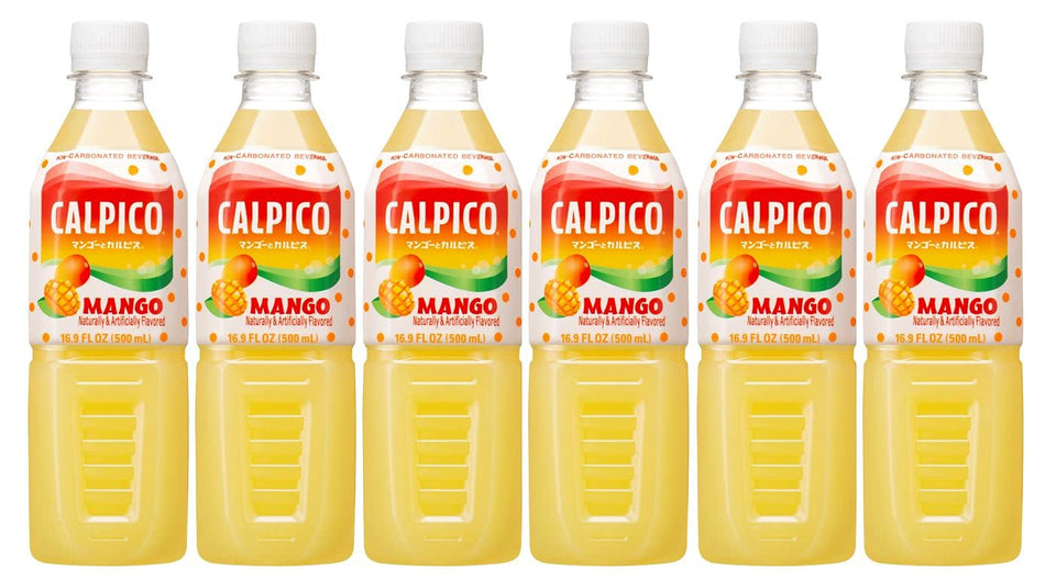 CALPICO Mango non-carbonated bottle highlighting smooth, creamy texture for a refreshing break.