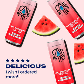 CALIWATER electrolytes badge illustrating 5 natural electrolytes for daily hydration.