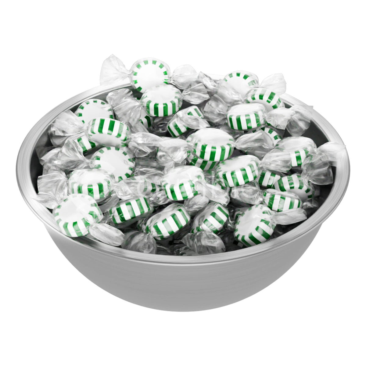 Cambie Arcor Spearmint Starlights mint-bag display in bowls enhances welcome stations.