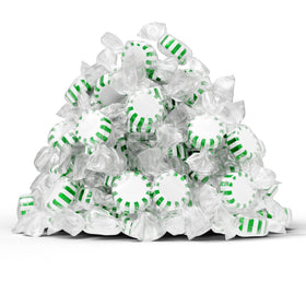 Cambie Arcor Spearmint Starlights pinwheel candy ideal for party favors and minty treats.