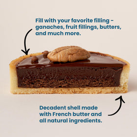 Cambie France-style tart shells displayed for elegant patisserie-style presentations.