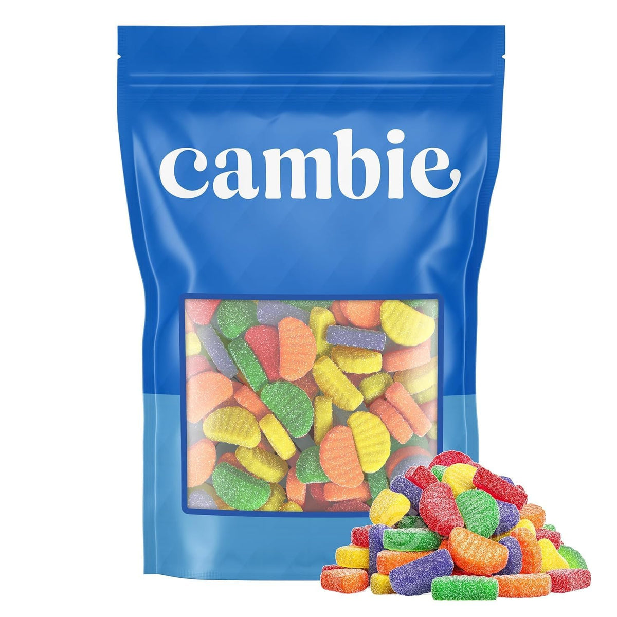 Cambie lemon fruit slices candy closeup highlighting zesty citrus flavor