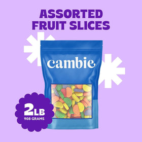 Cambie orange fruit slices candy closeup with bright citrus notes