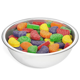 Cambie fruit slices candy jar display vibrant colors for dessert tables