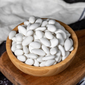 Thick candy shell protects the crunch of Cambie Jordan Almonds.