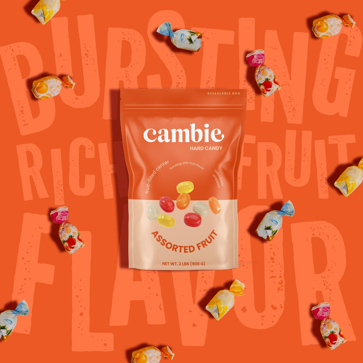 Cambie office candy display in a reusable container for quick cravings