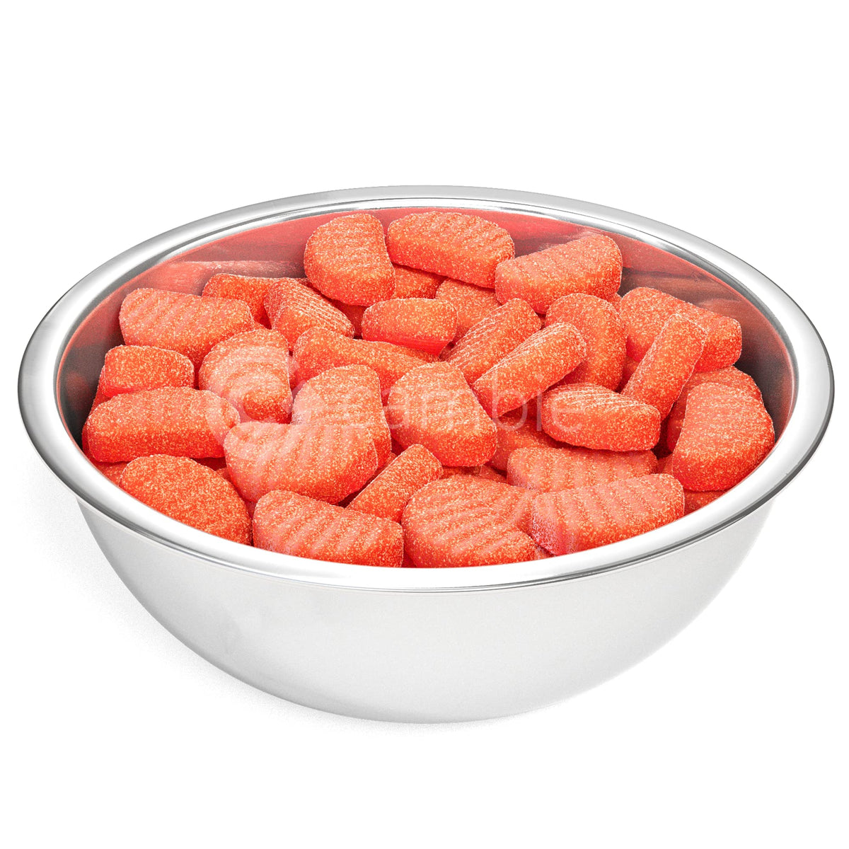 Cambie orange slices candy open bag showing plentiful gummies.