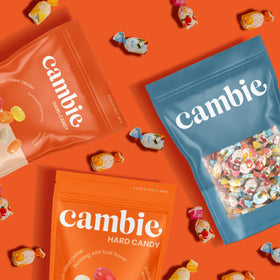 Cambie resealable pouch preserves freshness for daily treats and gatherings