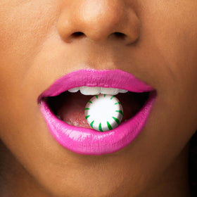 Cambie sugar-free hard candy spearmint brand logo visible for trust.