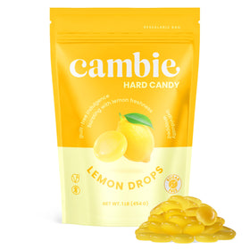 Cambie sugar-free lemon drops, individually wrapped for fresh, on-the-go snacking.