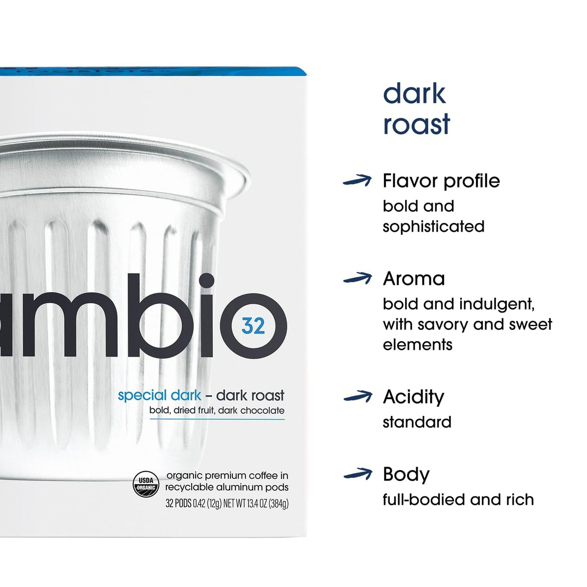 Cambio Roasters dark chocolate and dried fruit notes in a bold cup
