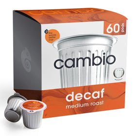Cambio Roasters decaf medium roast pod for a rich, caffeine-free cup.