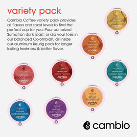 Cambio Roasters decaf-pods as a smooth, caffeine-free option for evenings.
