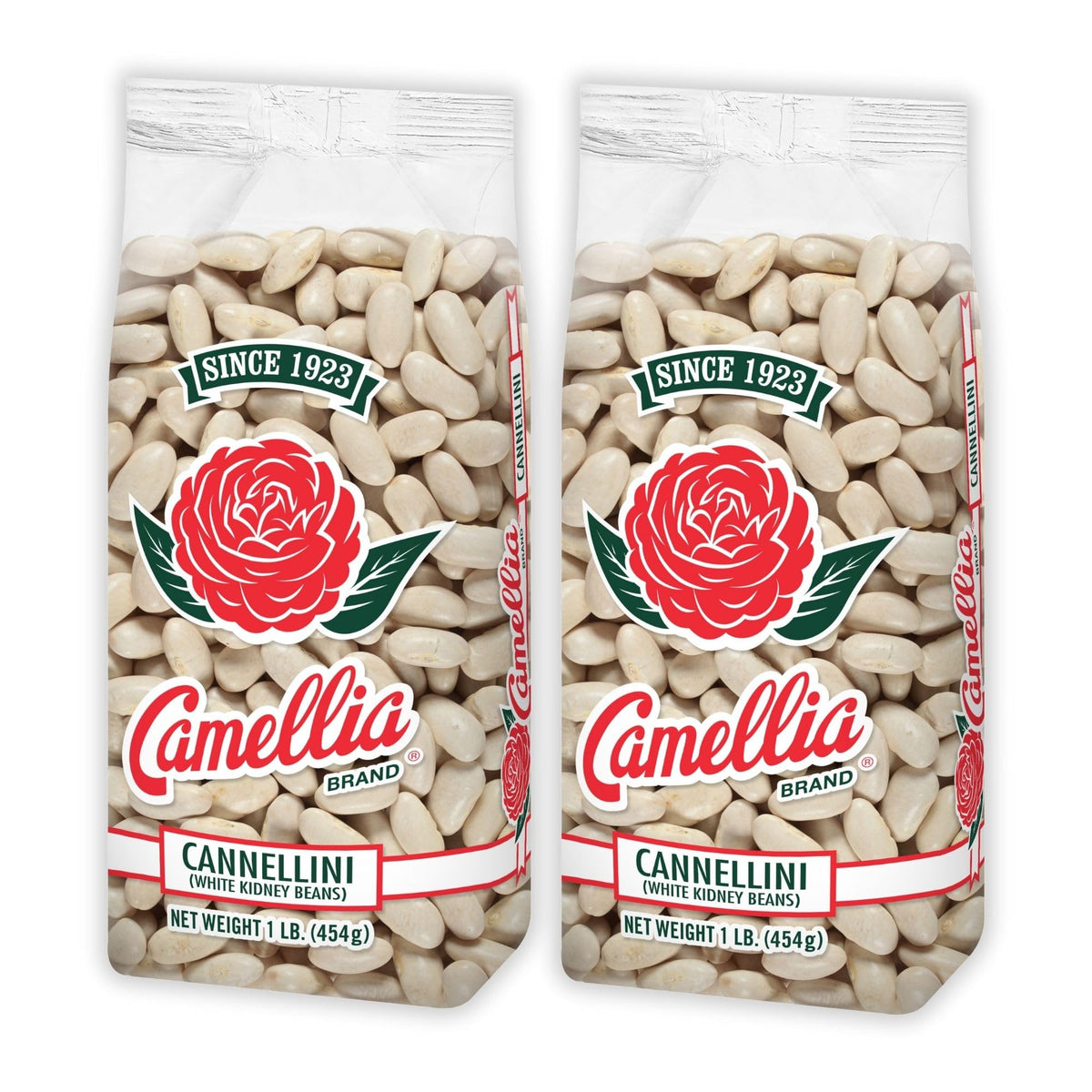 Camellia Brand Cannellini beans front-pack ready for pantry staples.