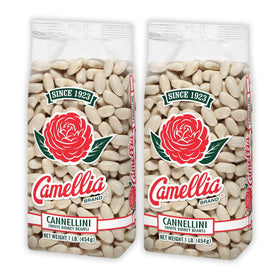 Camellia Brand Cannellini beans front-pack ready for pantry staples.