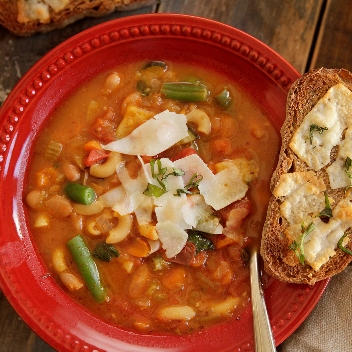 Camellia Cannellini beans enriching an Italian minestrone or pasta dish.
