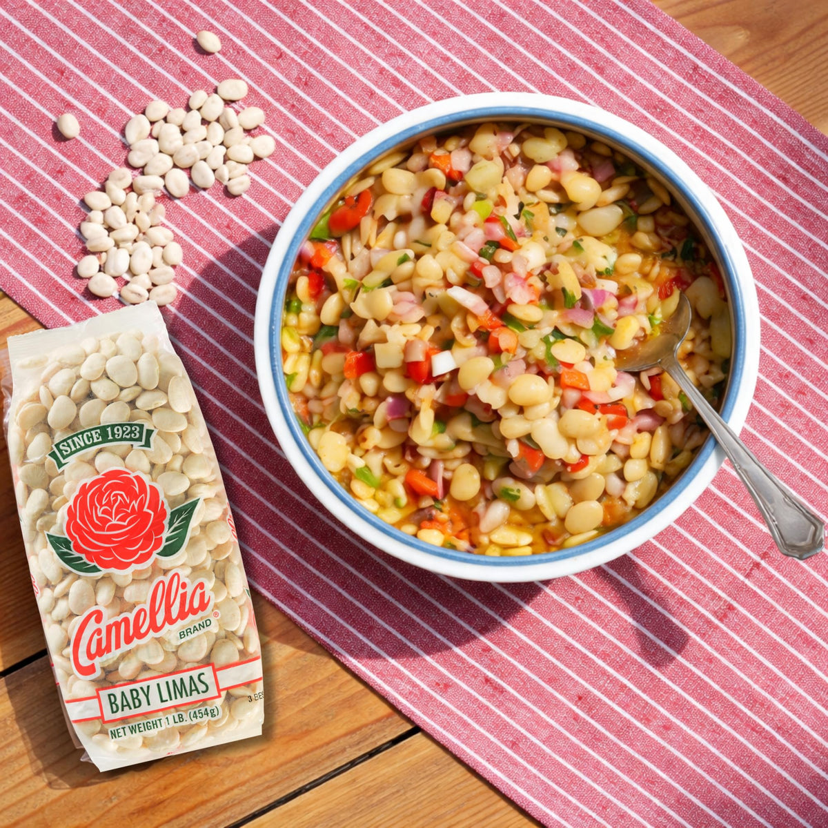 Camellia Brand cooked creamy lima beans as a comforting side.