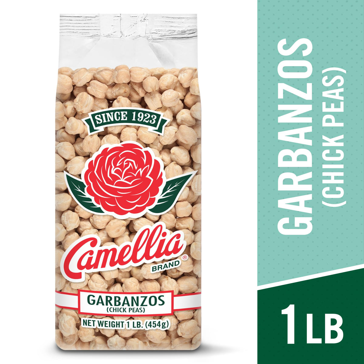 Camellia Brand dried garbanzo beans cooking pot image, deliver consistent texture for soups and curries.