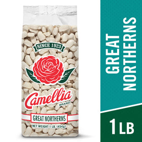 Camellia Brand dried beans bag closeup showing clean, natural quality for meals
