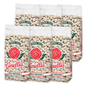 Camellia Brand dried Great Northern beans bag front for pantry storage