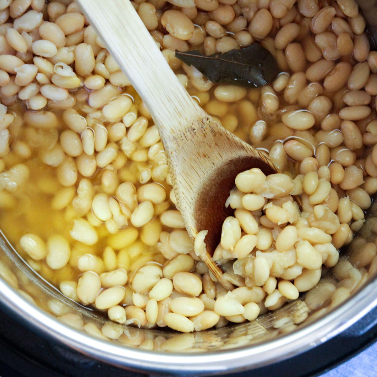 Camellia Brand Great Northern beans with non-GMO label for plant-based meals