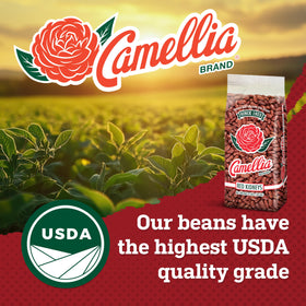 Camellia Brand red kidney beans added to chili for rich Cajun flavor
