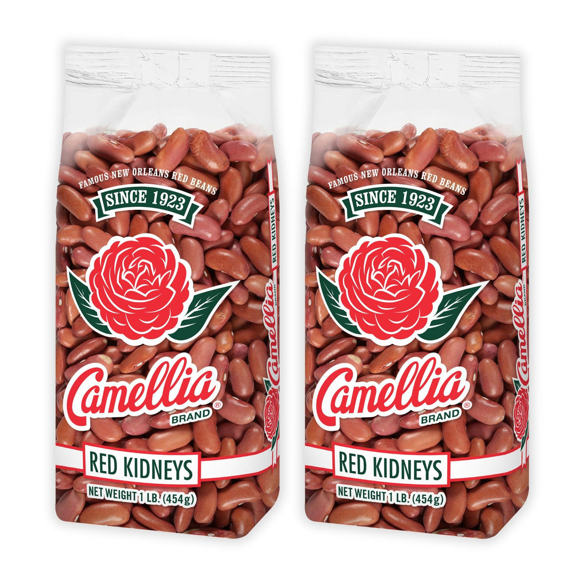 Camellia Brand dried red kidney beans close-up texture for smooth cooking