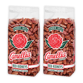 Camellia Brand dried red kidney beans close-up texture for smooth cooking