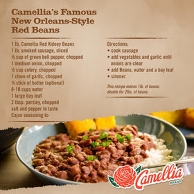 Camellia Brand dried beans stored in meal prep containers