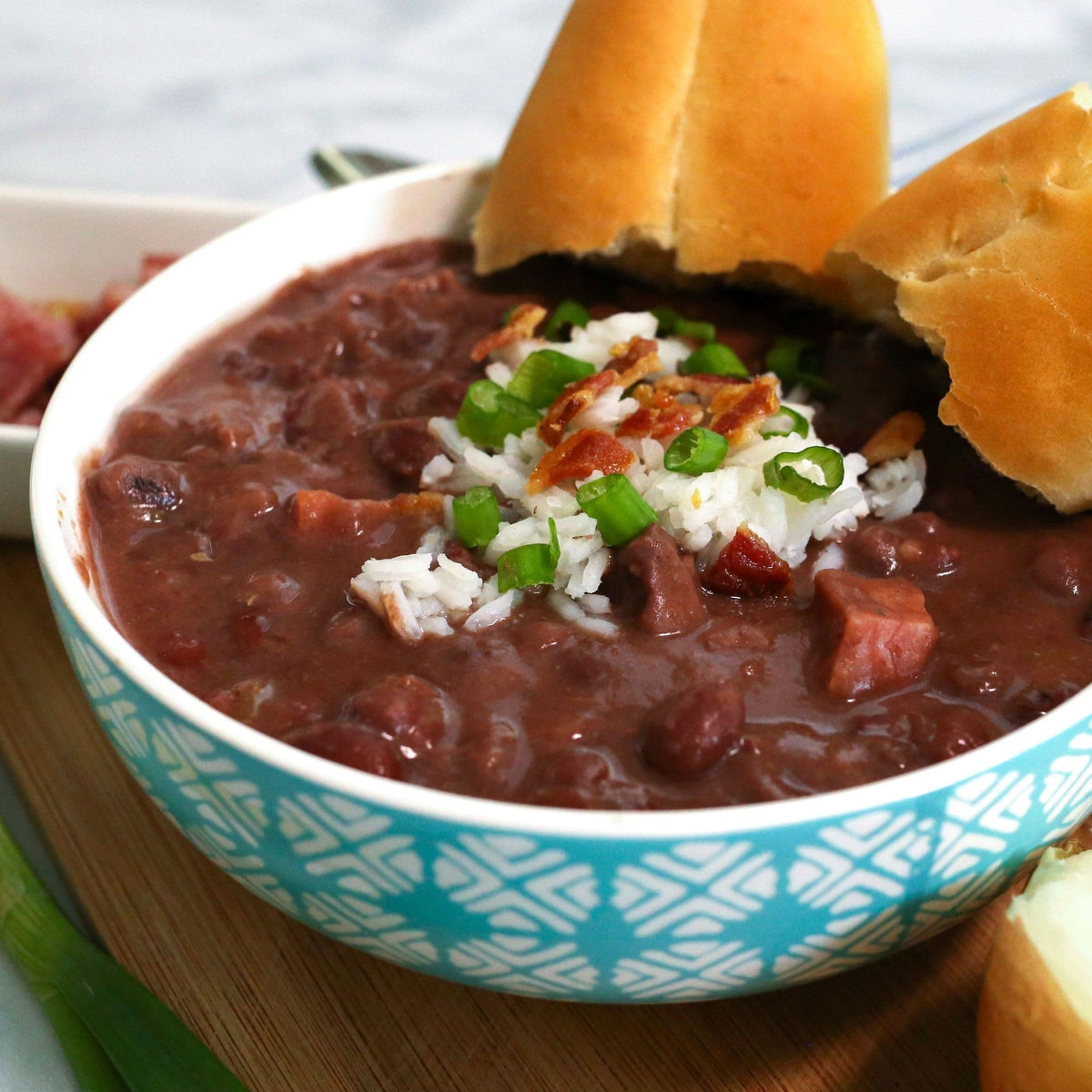 Camellia Brand dried small red beans in cajun-style stew.