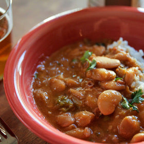 Camellia Brand Lima beans baked in gigandes plaki evoke plant-based delight