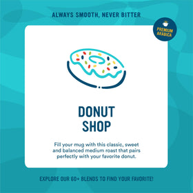 Cameron's Donut Shop coffee grounds display a rich aroma for everyday rituals.