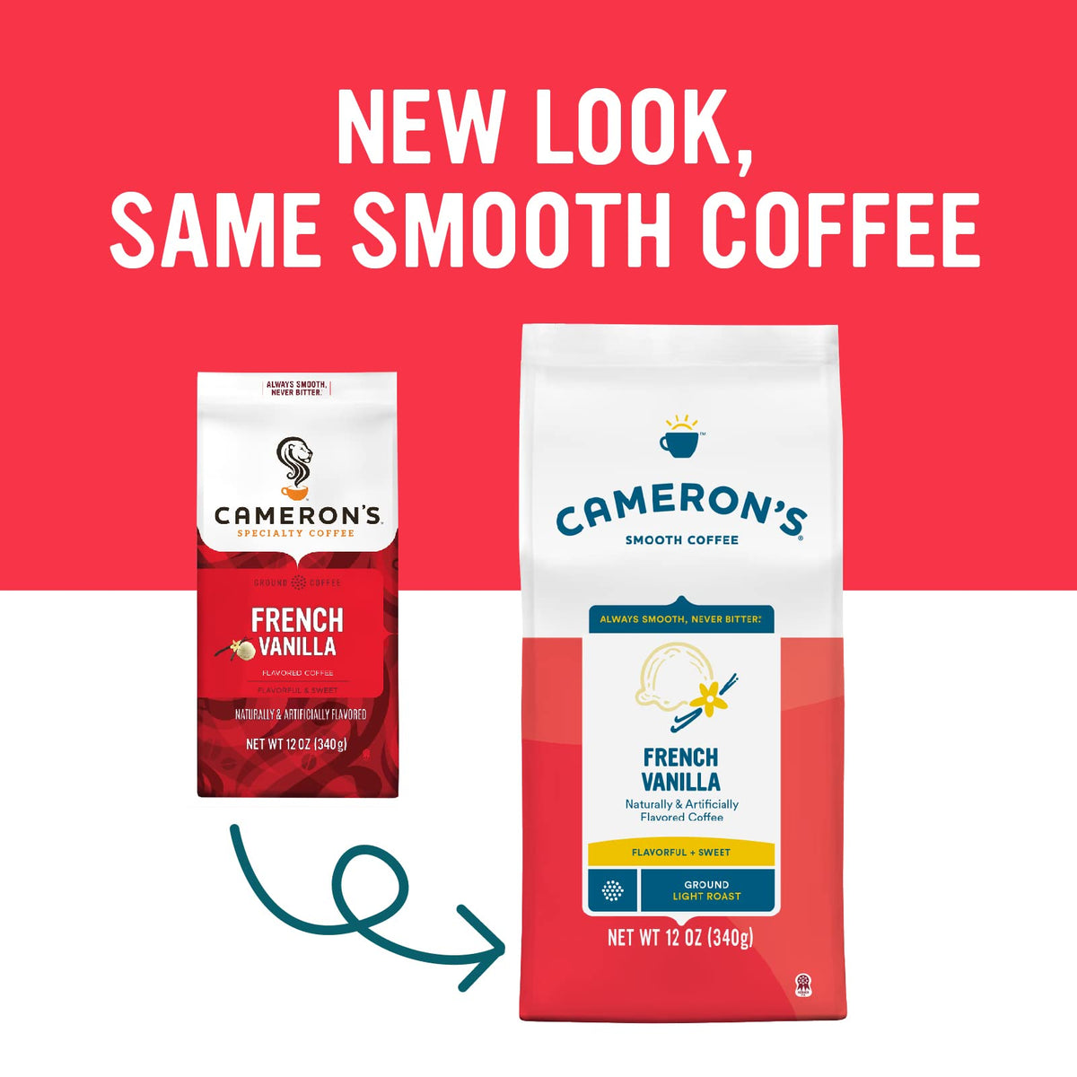 Cameron's Coffee 100% Arabica beans close-up for premium quality at home