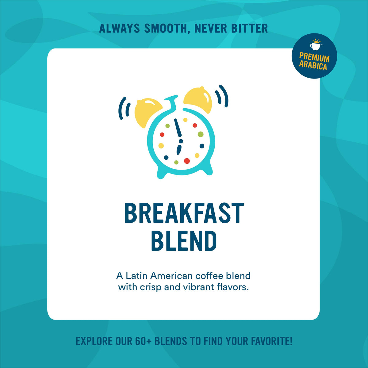Cameron's Coffee Breakfast Blend bag open; grind-ready aroma and freshness.