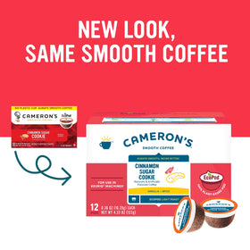 Cameron's Cinnamon Sugar Cookie pod inserted into a Keurig 2.0 for a fast brew.