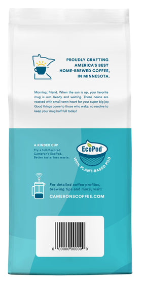 Cameron's Coffee decaf breakfast blend roasted beans ready for grind