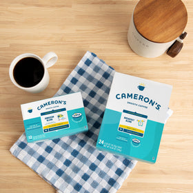 Cameron's Coffee Donut Shop pods, 72-count, ideal for busy offices and households.